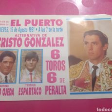 Pegatinas de colección: AGOSTO 1991. ALTERNATIVA DE CRISTO GONZALEZ. PEGATINA GRANDES DIMENSIONES. SIN PEGAR.