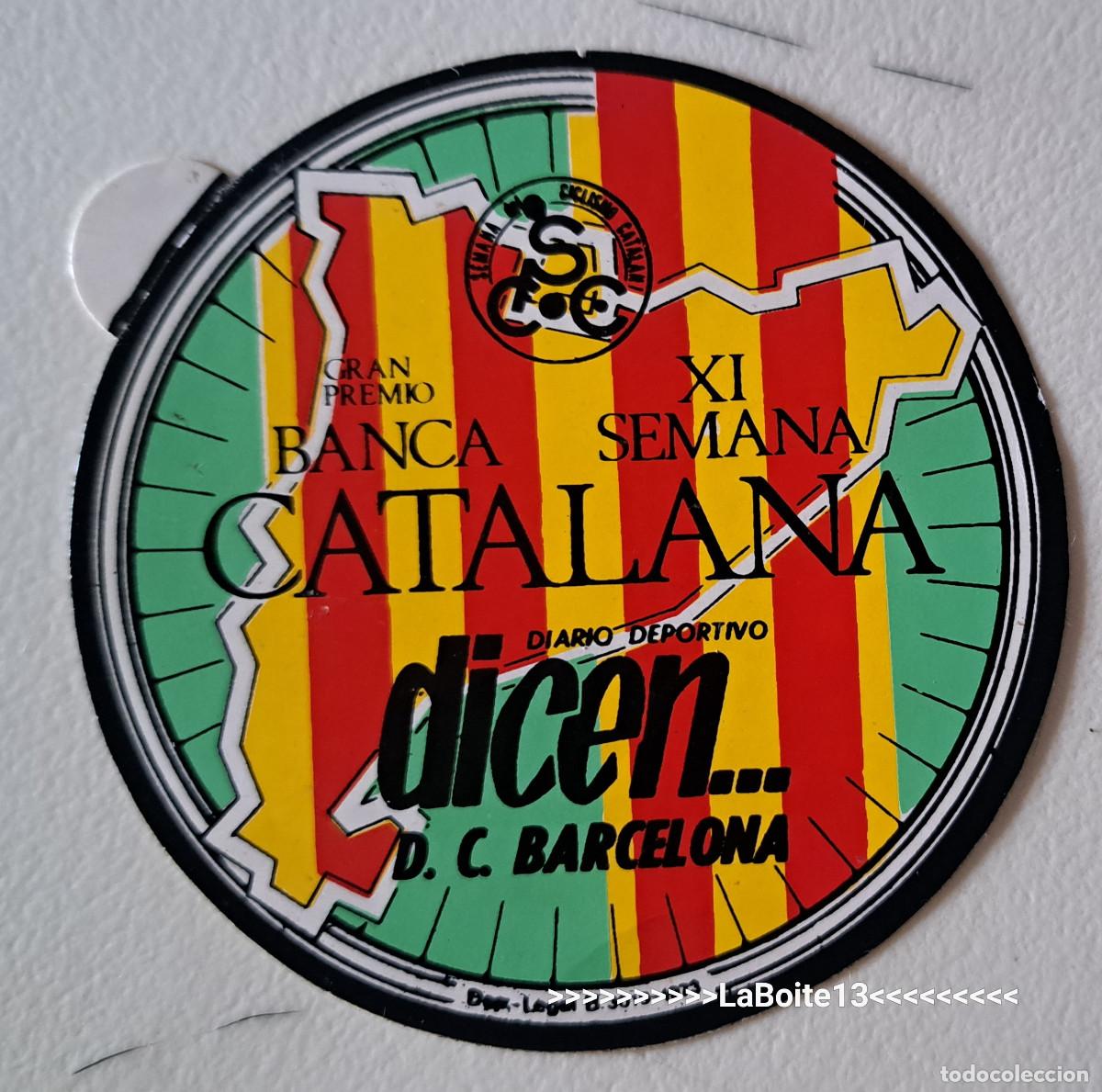 Pegatinas de colecci&oacute;n: PEGATINA BANCA CATALANA PREMIO CICLISMO BARCELONA A&Ntilde;OS 70-80 VINTAGE ORIGINAL