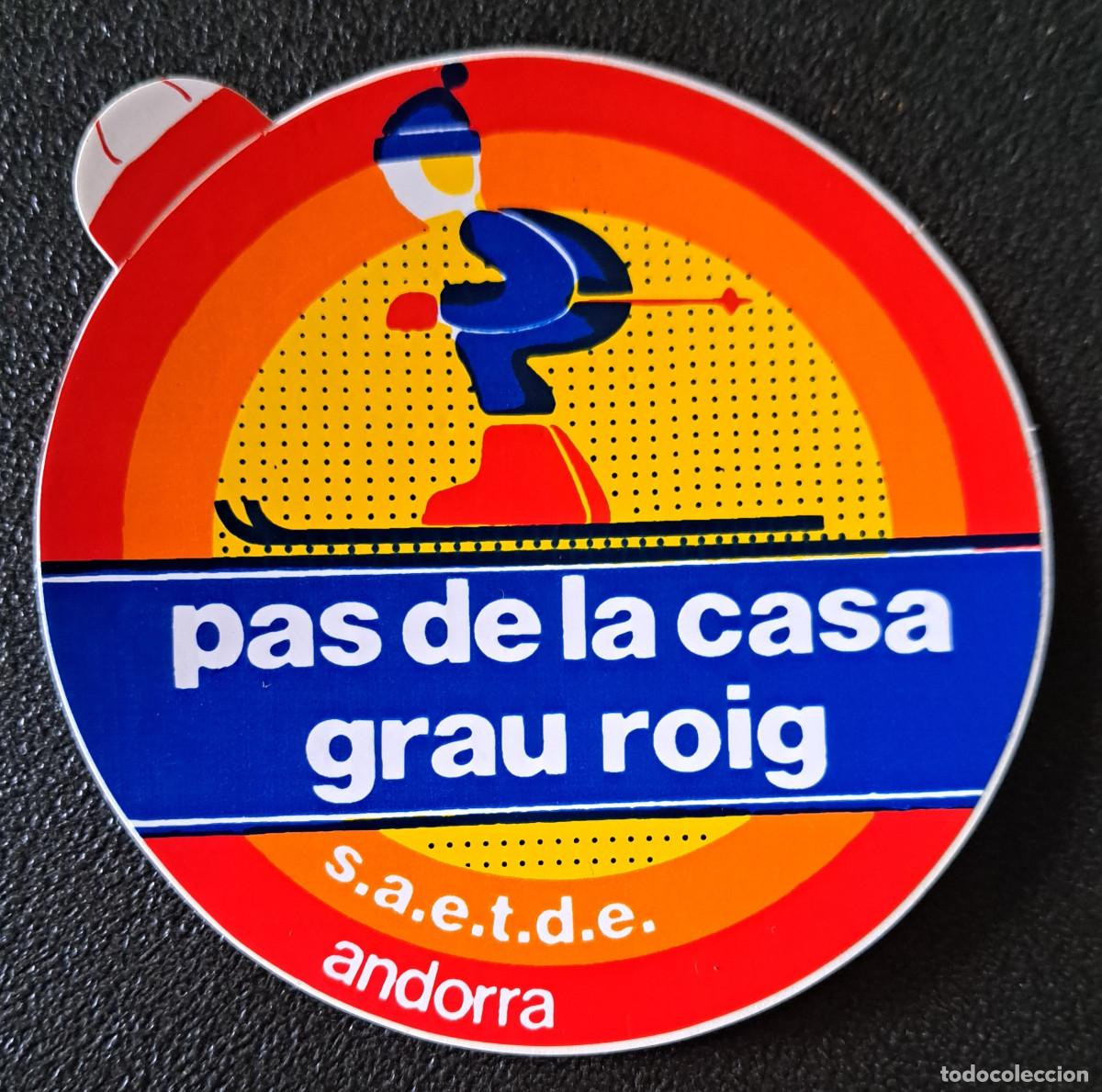Pegatinas de colecci&oacute;n: PEGATINA SKI PAS DE LA CASA GRAU ROIG ANDORRA A&Ntilde;OS 70-80 VINTAGE ORIGINAL