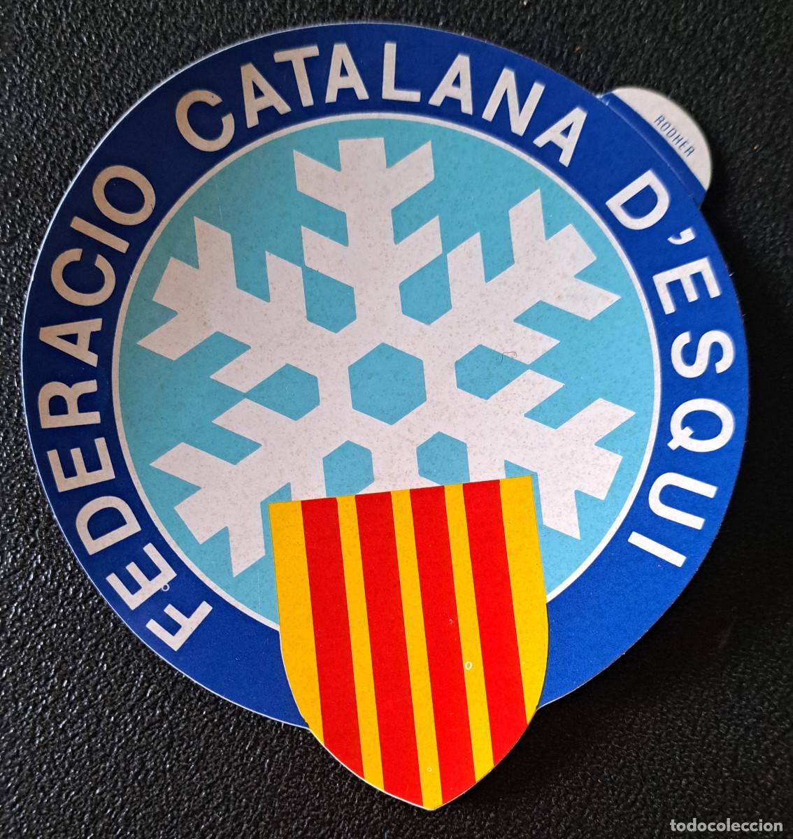 Pegatinas de colecci&oacute;n: PEGATINA SKI FEDERACIO CATALANA SQUI A&Ntilde;OS 70-80 VINTAGE ORIGINAL