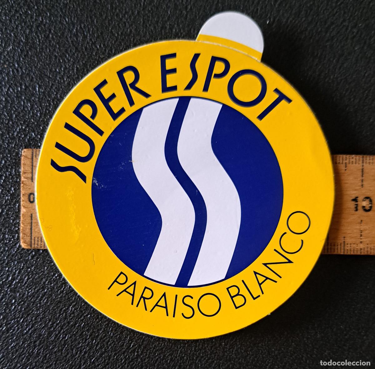 Pegatinas de colecci&oacute;n: PEGATINA SKI SUPER SPOT PARAISO BLANCO A&Ntilde;OS 70-80 VINTAGE ORIGINAL