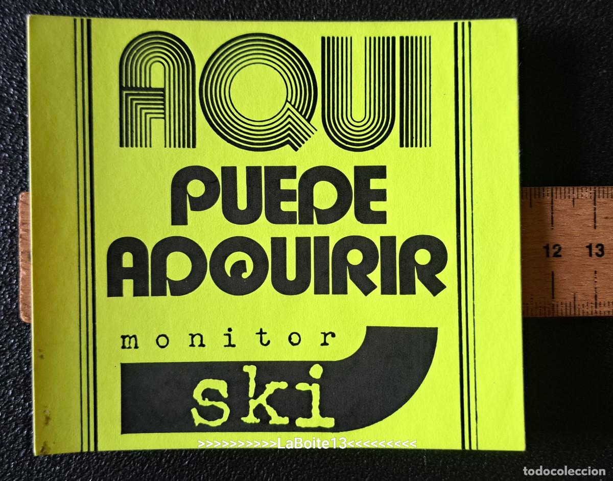 Pegatinas de colecci&oacute;n: PEGATINA SKI MONITOR DE SKI A&Ntilde;OS 70-80 VINTAGE ORIGINAL