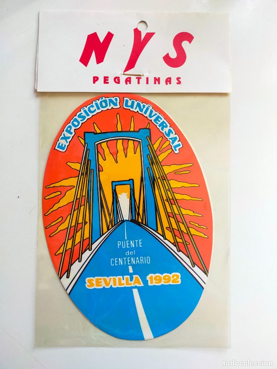 Pegatinas de colecci&oacute;n: PEGATINA EXPO&acute;92: EXPOSICION UNIVERSAL: Puente del Centenario - EN BLISTER SIN ABRIR