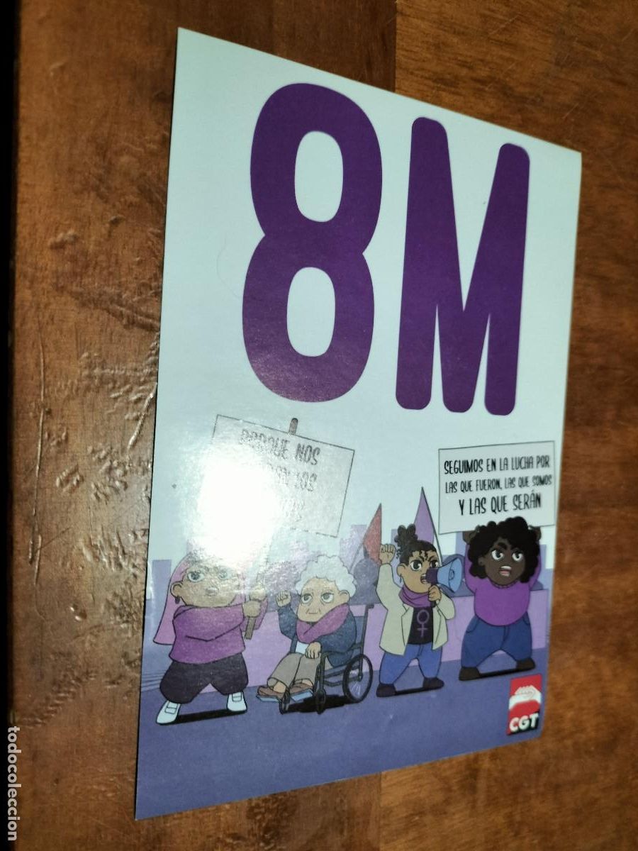 Pegatinas de colecci&oacute;n: 8 M. CGT. CHISTE FEMINISTA. SIN USO. BUEN ESTADO. PEGATINA. C-3