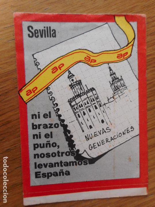 Pegatinas de colecci&oacute;n: ANTIGUA PEGATINA POLITICA AP ALIANZA POPULAR NUEVAS GENERACIONES SEVILLA