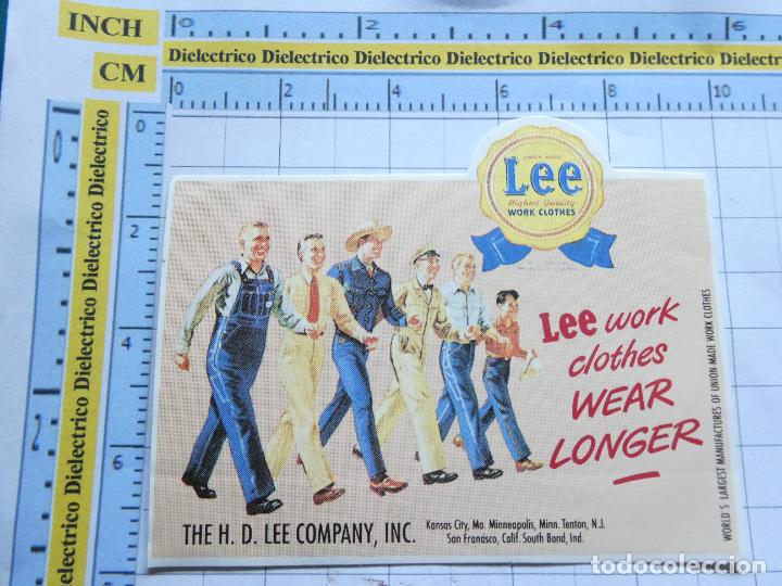 Autocollants de collection: PEGATINA DE MARCAS DE ROPA. LEE JEANS VAQUEROS. 212