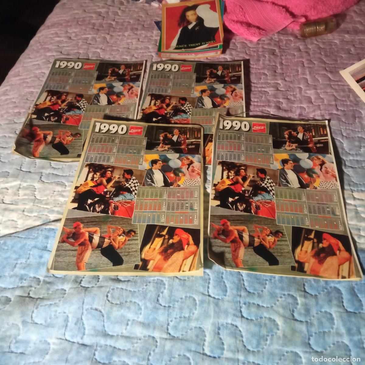 Pegatinas de colecci&oacute;n: Calendario adhesivo Coca cola 1990