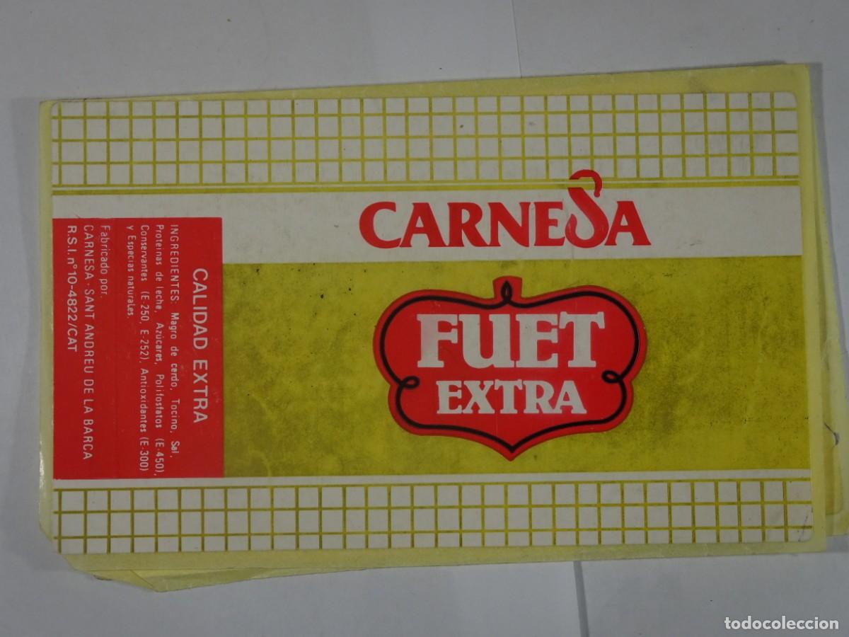 Pegatinas de colecci&oacute;n: ADHESIVO, PEGATINA, PUBLICIDAD, CARNESA FUET EXTRA, VER FOTOS