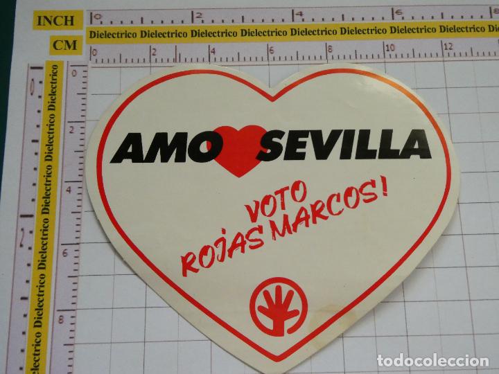 Collection stickers: PEGATINA POL&Iacute;TICA SINDICAL. PARTIDO ANDALUCISTA VOTO ROJAS MARCOS. 282