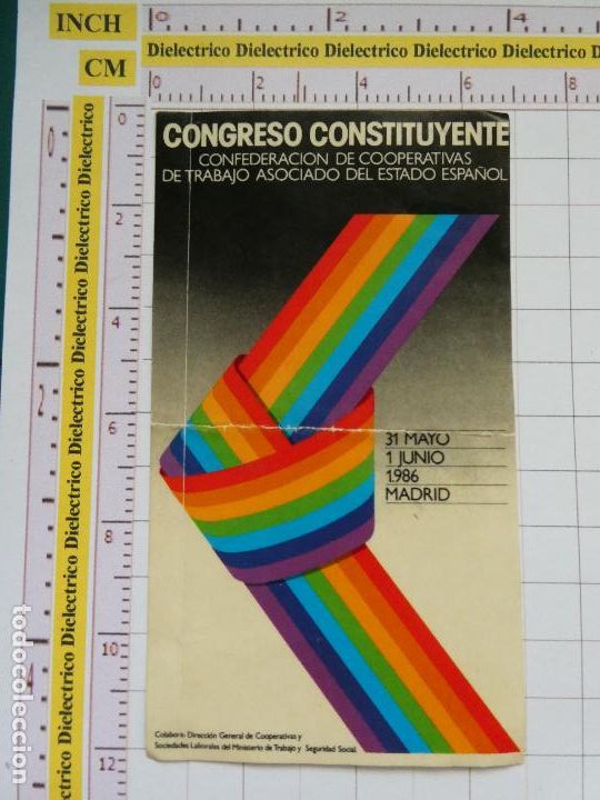 Pegatinas de colecci&oacute;n: PEGATINA POL&Iacute;TICA SINDICAL. CONGRESO CONSTITUYENTE CONFEDERACI&Oacute;N COOPERATIVAS TRABAJO 1986. 285