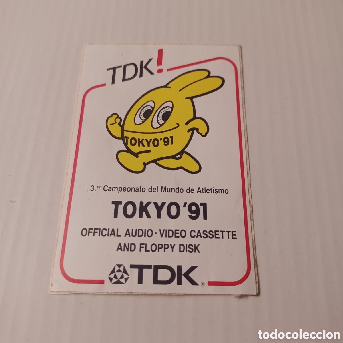 Pegatinas de colecci&oacute;n: Pegatina Adhesivo publicidad TDK campeonatos mundiales atletismo 91 Tokyo