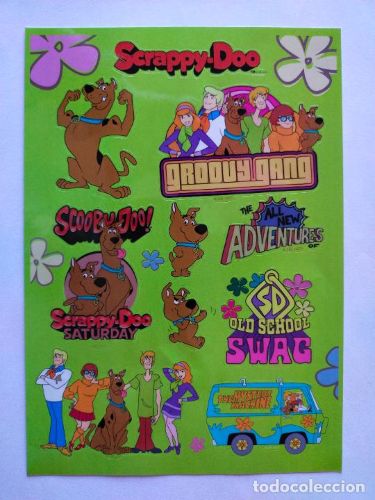 Pegatinas de colecci&oacute;n: HOJA DE PEGATINAS - SCOOBY DOO, SCRAPPY DOO Y THE MISTERY MACHINE