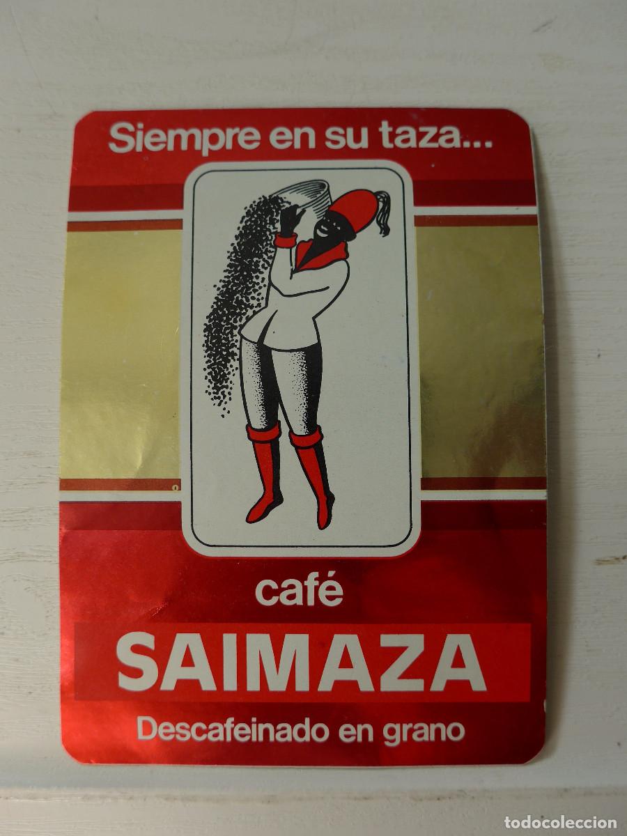 Autocolantes de cole&ccedil;&atilde;o: PEGATINA CAFE SAIMAZA SIEMPRE EN SU TAZA DESCAFEINADO EN GRANO