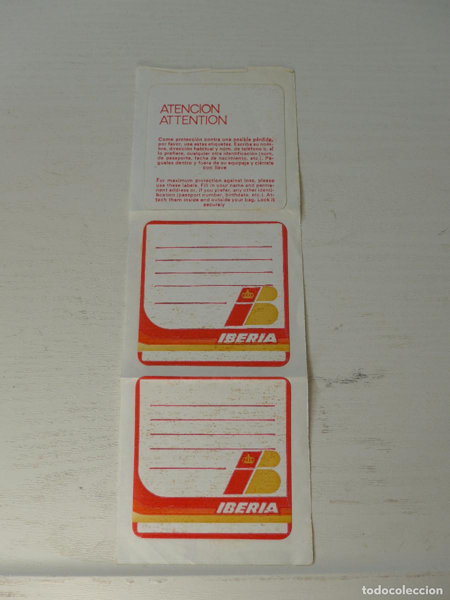 Pegatinas de colecci&oacute;n: PEGATINAS IDENTIFICACION DE EQUIPAJE MALETAS DE IBERIA