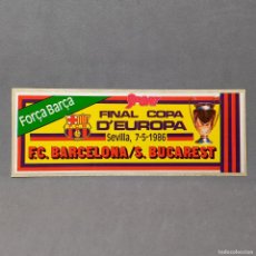 Pegatinas de colección: ANTIGUA PEGATINA FINAL COPA DE EUROPA BARCELONA STEAUA DE BUCAREST, AÑO 1986, SEVILLA