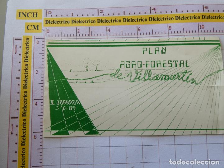 Sammlung von Aufklebern: PEGATINA NATURALEZA ECOLOG&Iacute;A. I JORNADAS AGROFORESTALES VILLAMARTIN 1989 303