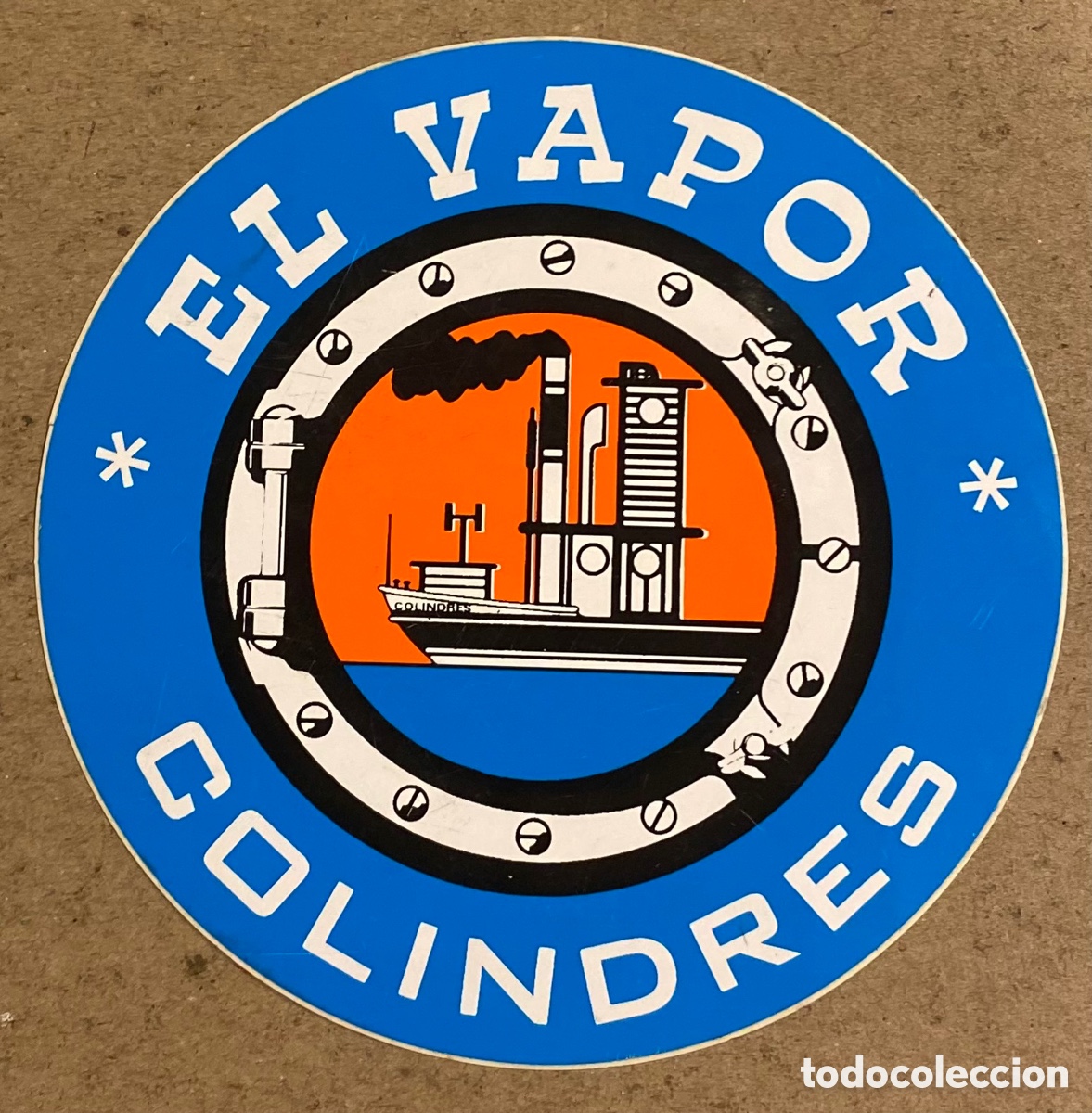 Collection stickers: BAR EL VAPOR (COLINDRES). ANTIGUA PEGATINA PUBLICITARIA SIN USAR.