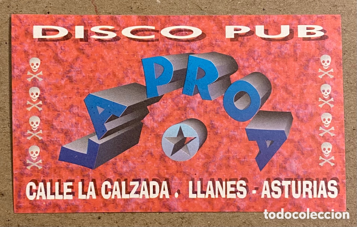 Collection stickers: DISCO PUB LA PROA (LLANES). PEGATINA PUBLICITARIA DE 1997 SIN USAR.