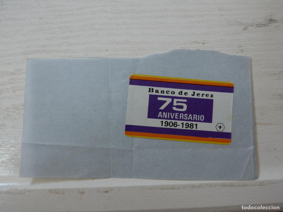 Adesivi di collezione: PEGATINA BANCO DE JEREZ 75 ANIVERSARIO 1906-1981