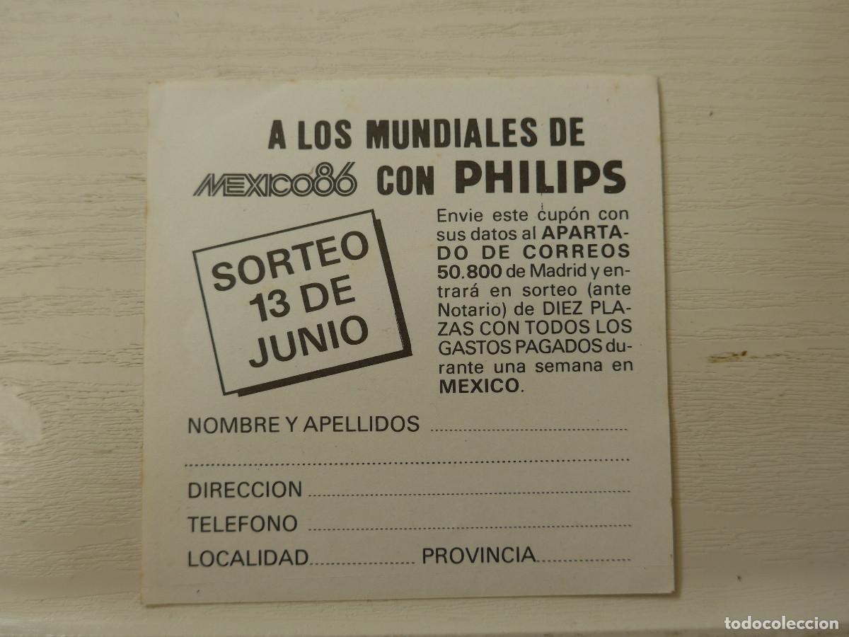 Pegatinas de colecci&oacute;n: PEGATINA PHILIPS MEXICO 86 - Foto 2