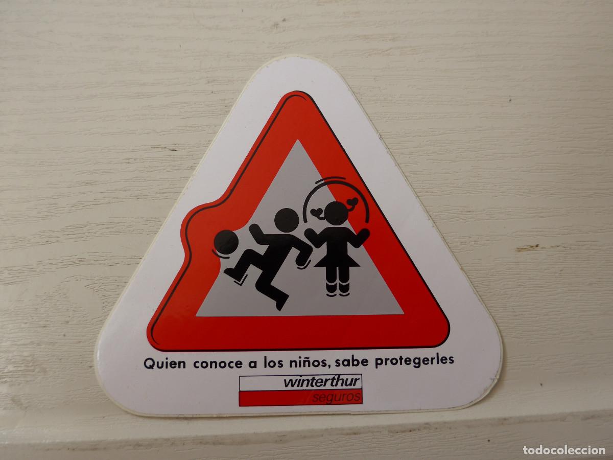 Pegatinas de colecci&oacute;n: PEGATINA QUIEN CONOCE A LOS NI&Ntilde;OS SABE PROTEGERLES WINTERTHUR SEGUROS