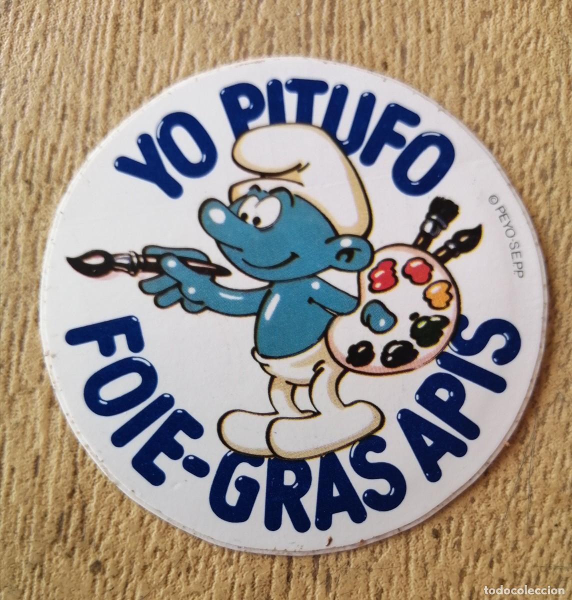 Pegatinas de colecci&oacute;n: Cromo Adhesivo, Pegatina, Yo Pitufo Foie-Gras Apis, Pitufo Pintor