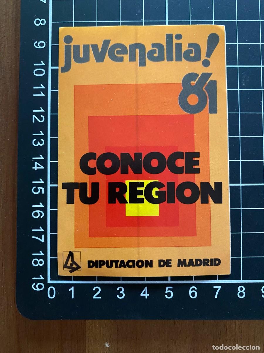 Autocolantes de cole&ccedil;&atilde;o: ANTIGUA PEGATINA JUVENALIA 1981 CONOCE TU REGI&Oacute;N , DIPUTACI&Oacute;N DE MADRID