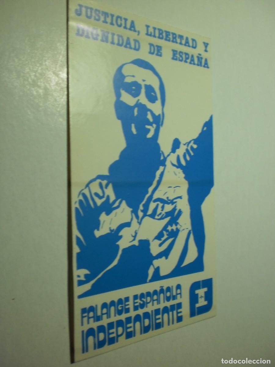 Pegatinas de colecci&oacute;n: pegatina falange espa&ntilde;ola independiente. jos&eacute; antoni primo de rivera. final a&ntilde;os 80