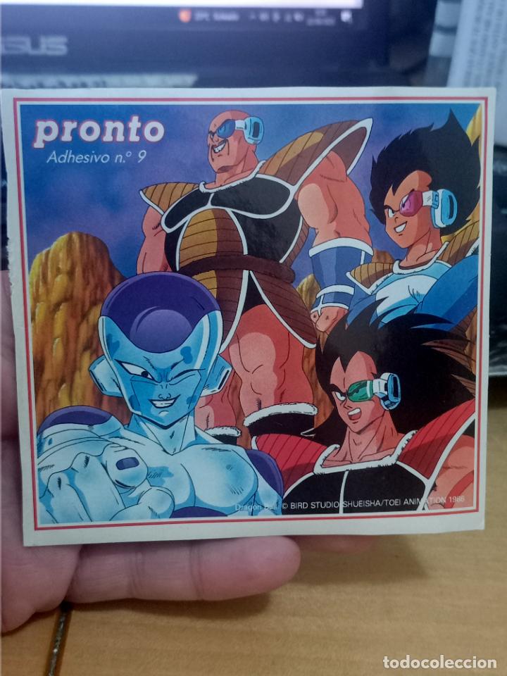 Pegatinas de colecci&oacute;n: DRAGON BALL Z CROMO ADHESIVO REVISTA PRONTO ENEMIGOS SON GOKU 11,1 X 10,7 CM PEGATINA