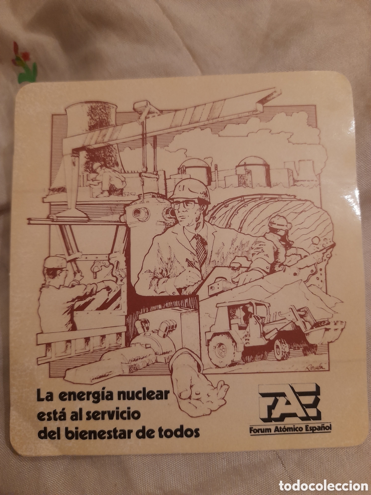 Autocollants de collection: Antigua pegatina, La energ&iacute;a Nuclear al servicio de Todos