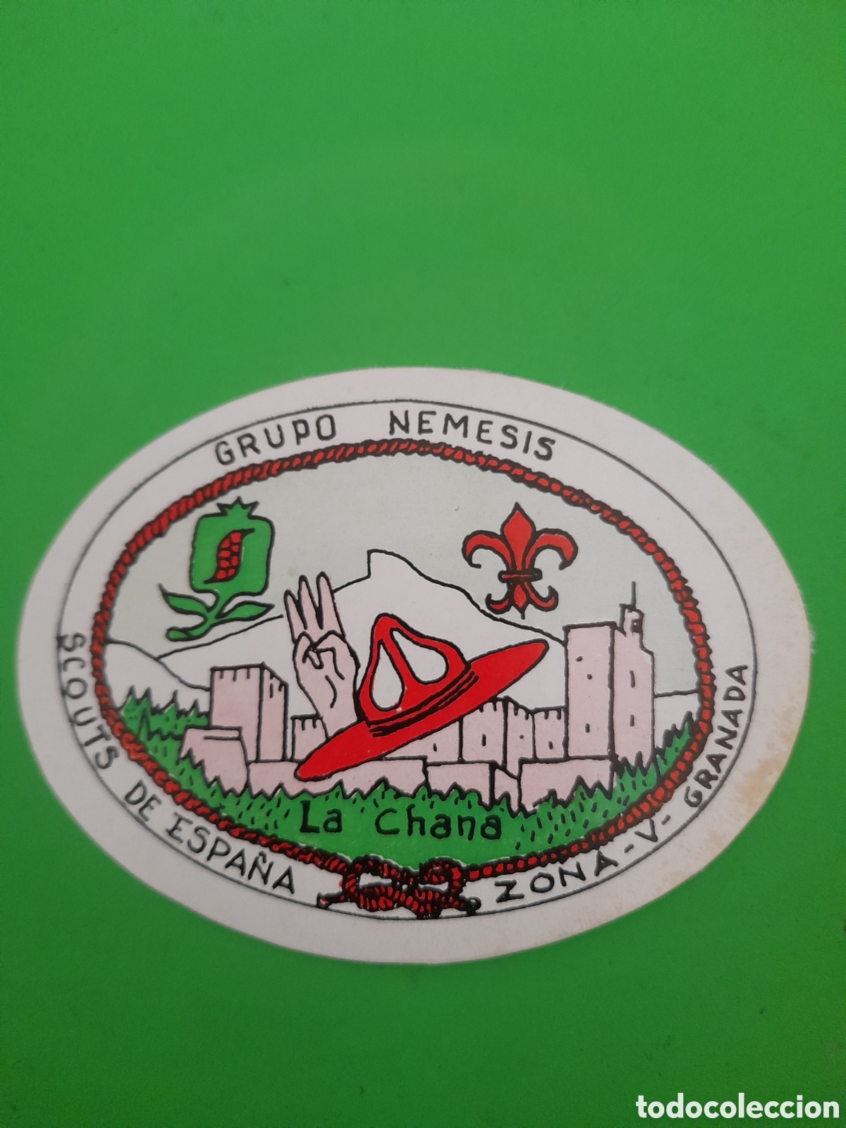 Autocollants de collection: Antigua pegatina, Grupo Nemesis, Scouts de Espa&ntilde;a, zona V, Granada