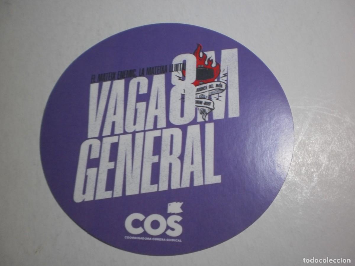 Collection stickers: pegatina coordinadora obrera sindical. cos. cup 2023. 8 de mar&ccedil; vaga feminista