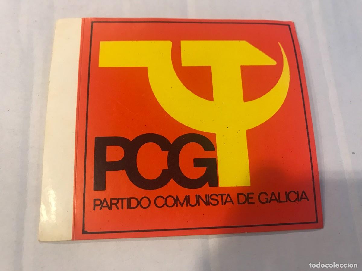 Adesivi di collezione: PEGATINA. PCG, PARTIDO COMUNISTA DE GALICIA. 9 X 8CM
