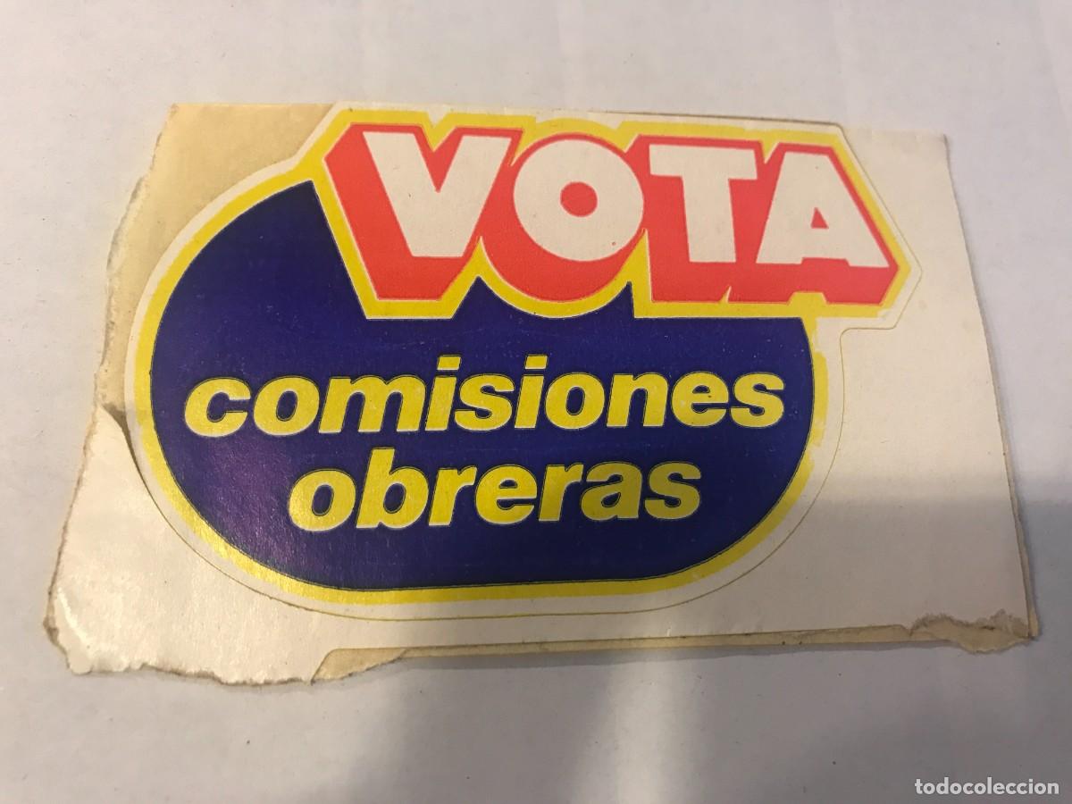 Adesivi di collezione: PEGATINA. VOTA COMISIONES OBRERAS. 9 X 6CM