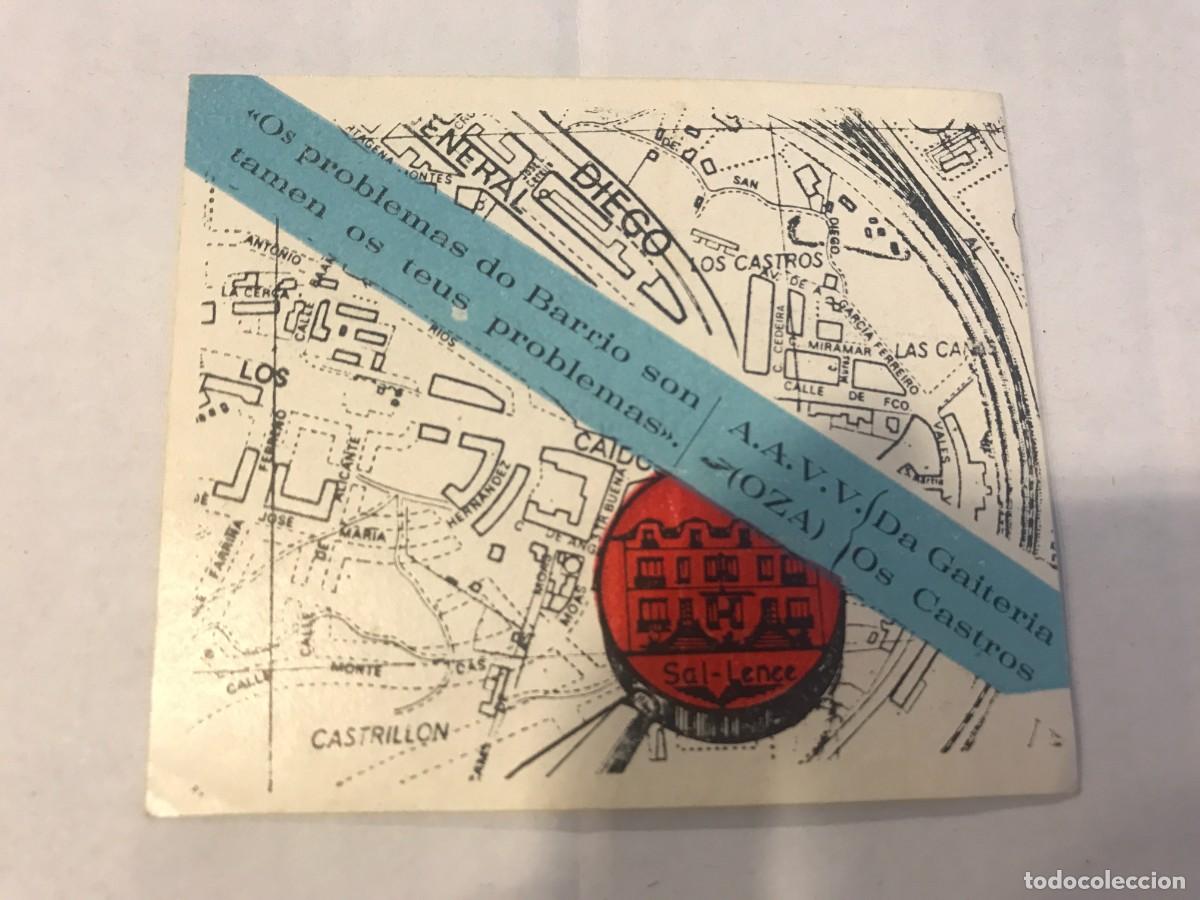 Pegatinas de colecci&oacute;n: PEGATINA. ASOCIACI&Oacute;N DE VECI&Ntilde;OS DA GAITEIRA, OZA, OS CASTROS. OS PROBLEMAS DO BARRIO... 9 X 7,5Cm.