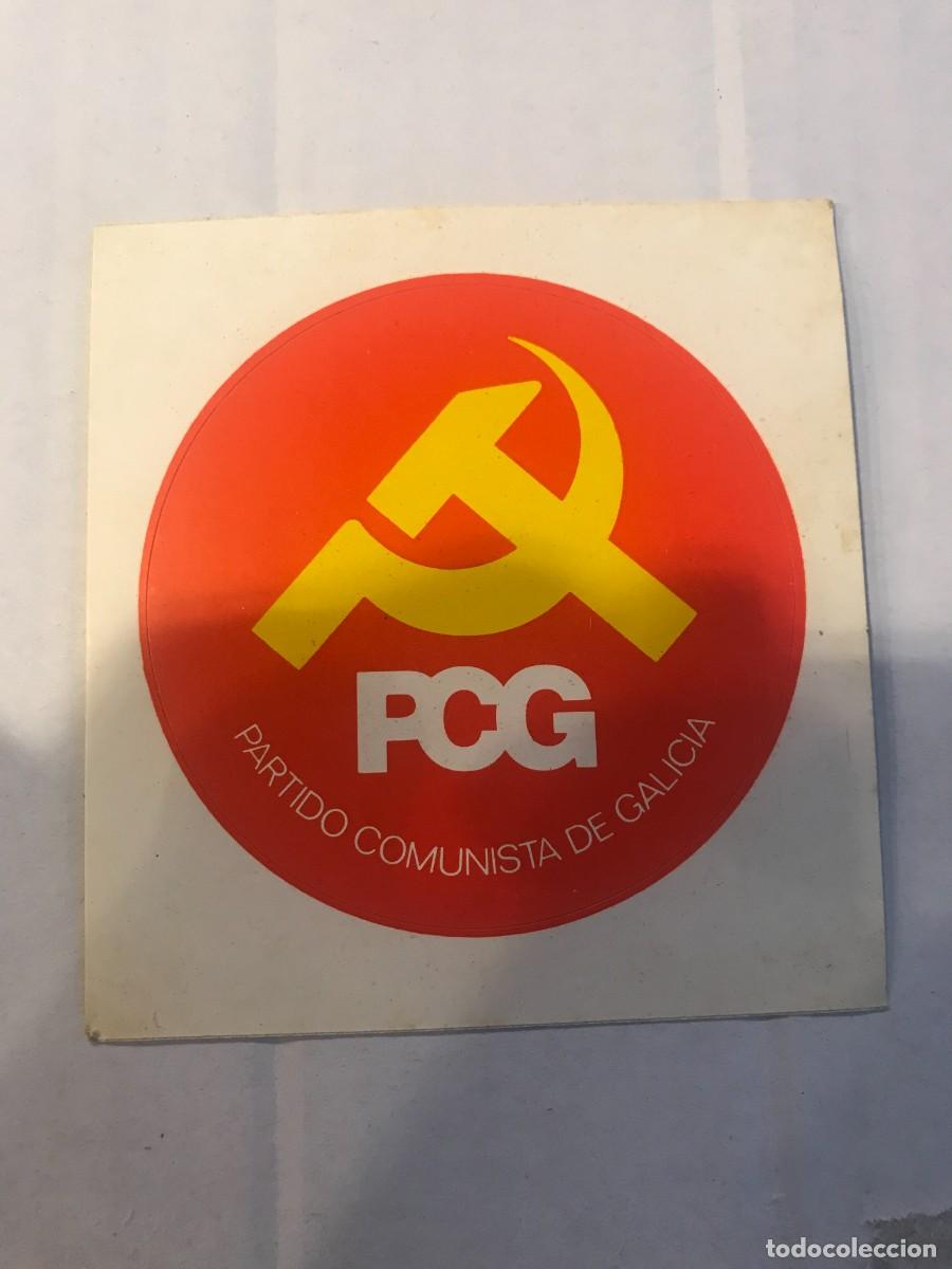 Pegatinas de colecci&oacute;n: PEGATINA. PCG, PARTIDO COMUNISTA DE GALICIA. 7 X 7CM