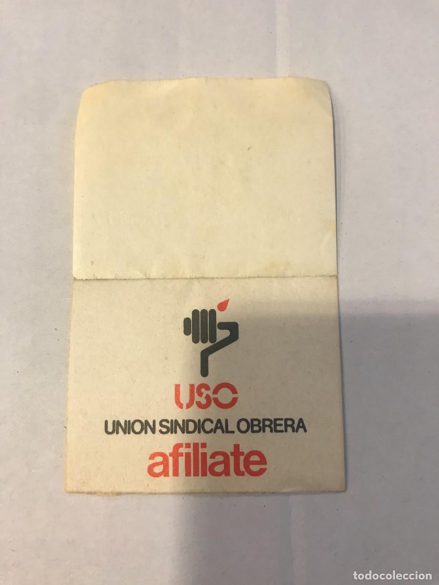Autocollants de collection: PEGATINA. USO, UNI&Oacute;N SINDICAL OBRERA. AFILIATE. 6,5 X 5CM