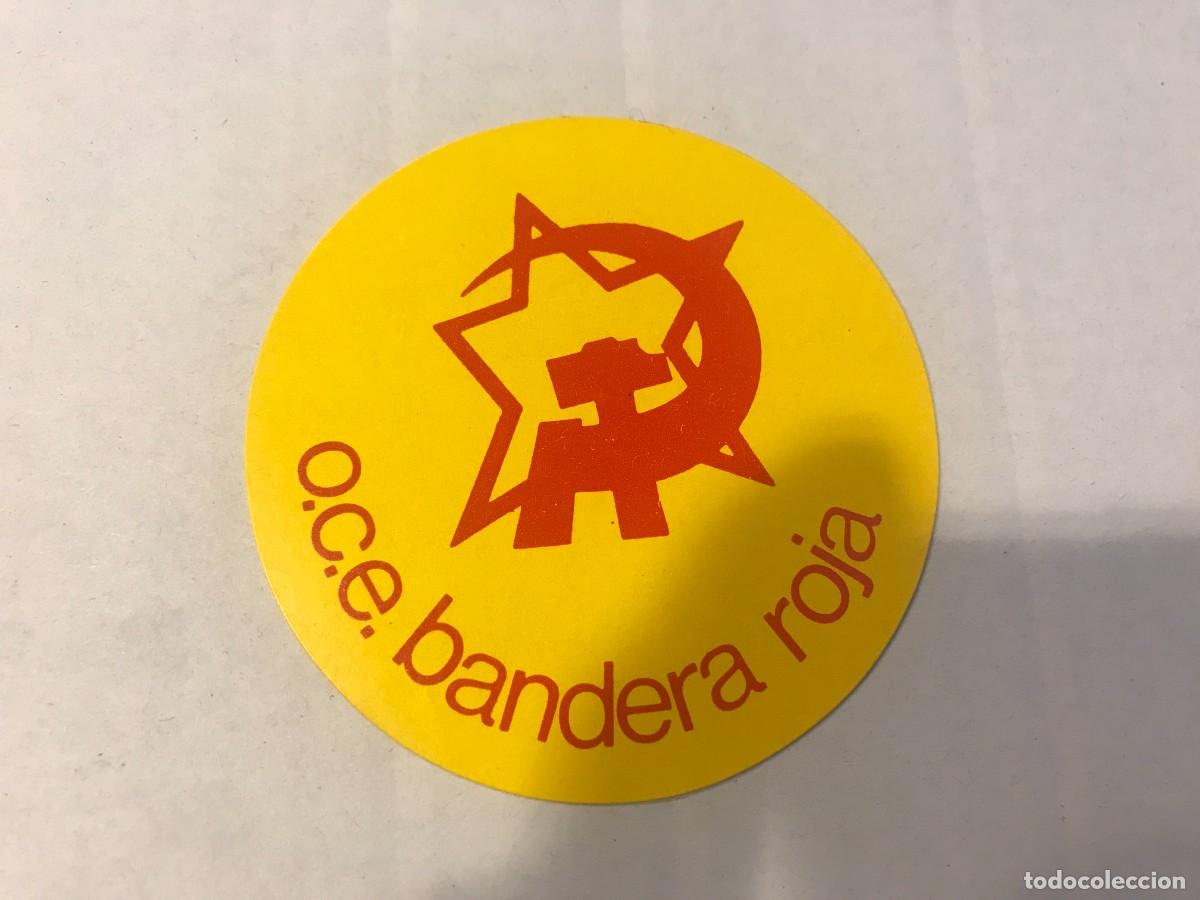 Pegatinas de colecci&oacute;n: PEGATINA. O.C.E. BANDERA ROJA. HOZ-MARTILLO... DI&Aacute;METRO: 7CM