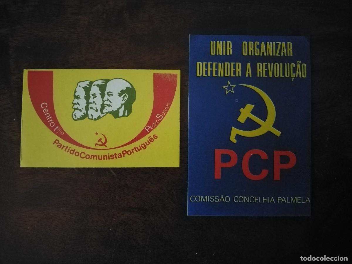 Pegatinas de colecci&oacute;n: Pareja de pegatinas del Partido Comunista de Portugal.