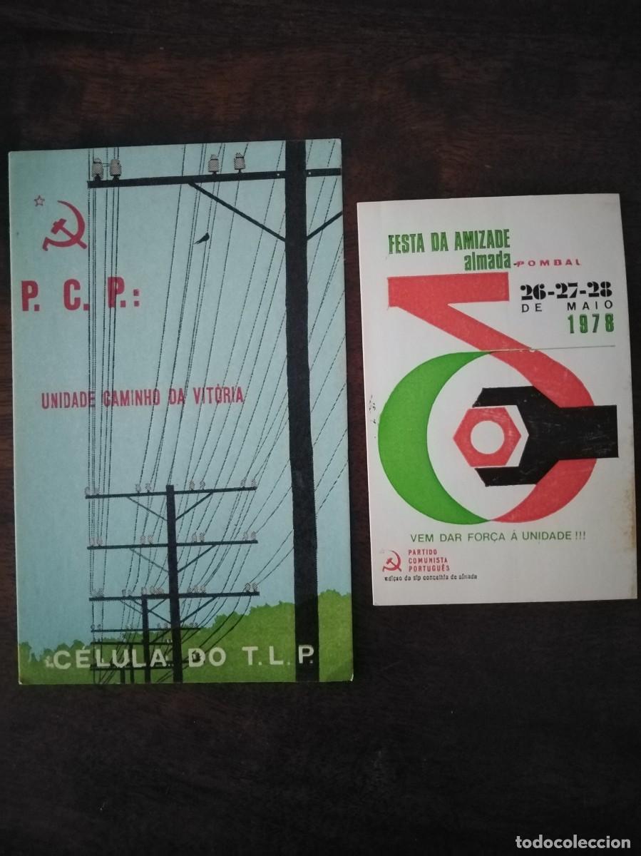 Pegatinas de colecci&oacute;n: Pareja de pegatinas del Partido Comunista de Portugal.