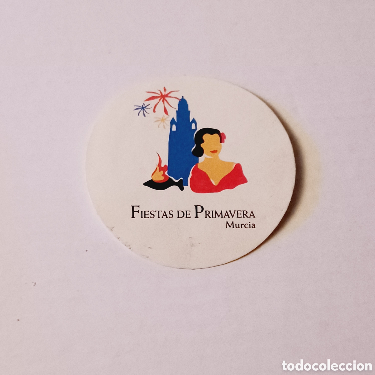 Pegatinas de colecci&oacute;n: Pegatina Adhesivo peque&ntilde;a Feria de Murcia fiestas de Primavera 5,5 cm