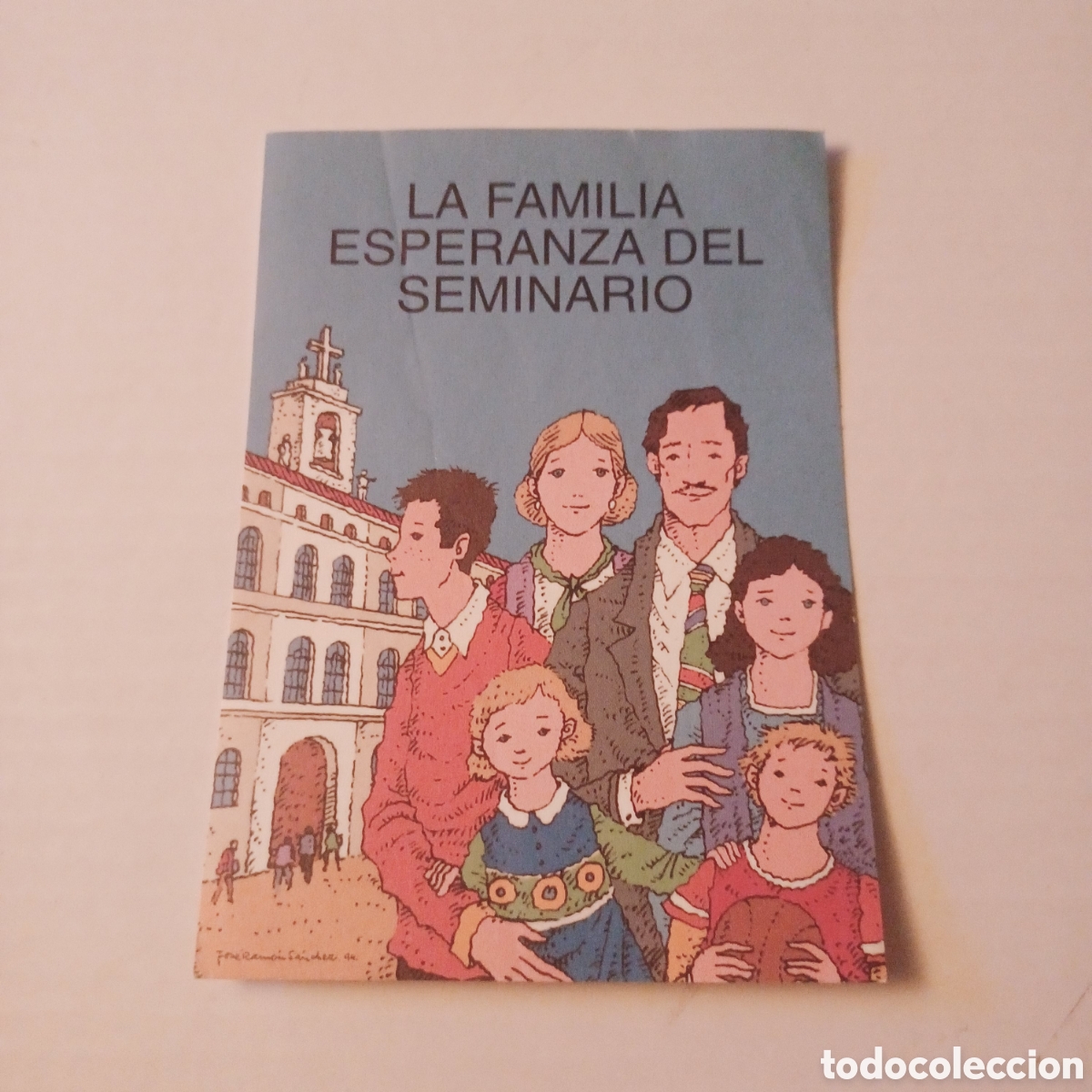 Pegatinas de colecci&oacute;n: Pegatina Adhesivo a&ntilde;os 80 La Familia esperanza del seminario religi&oacute;n 11x8 cm