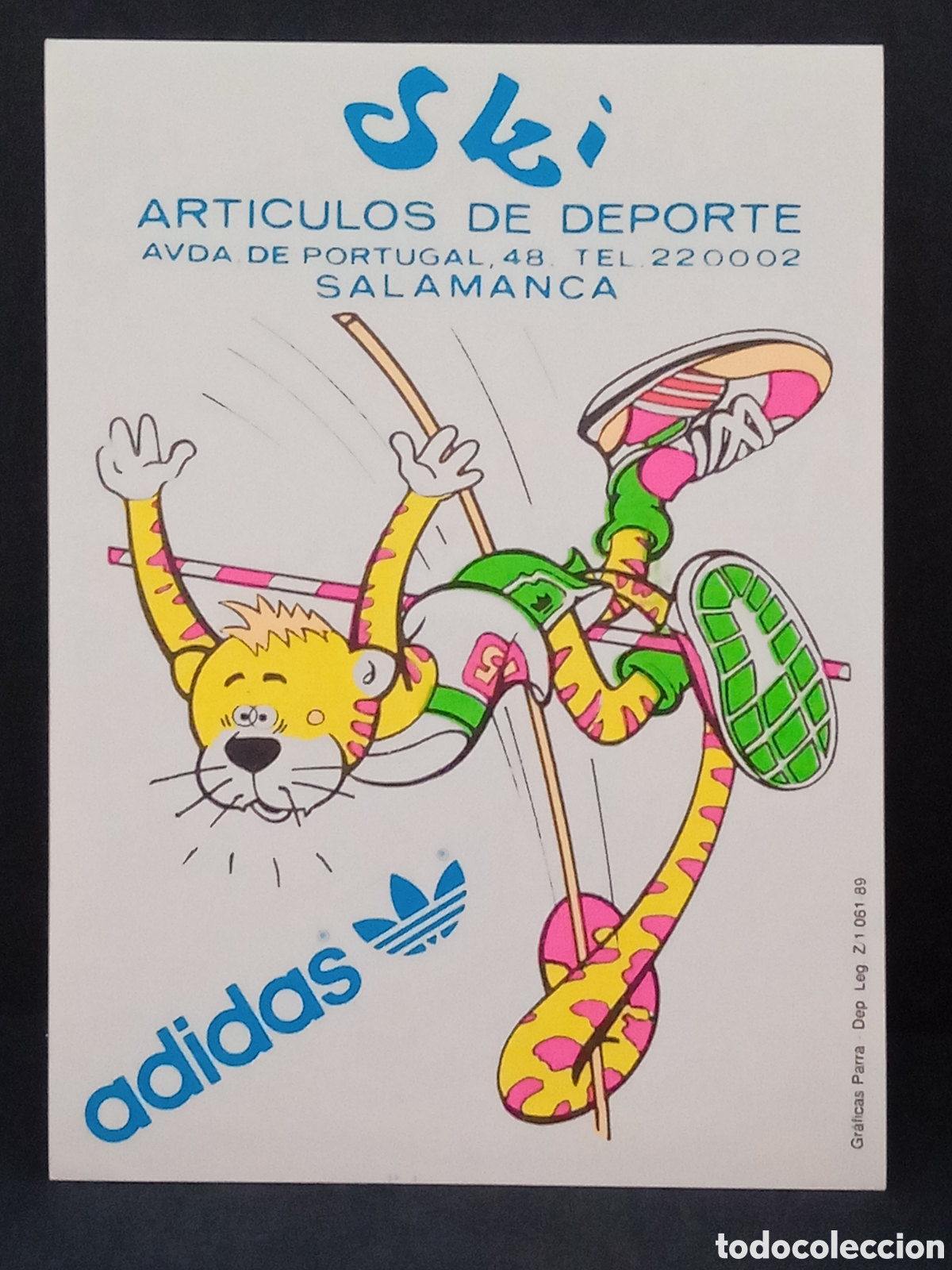 Pegatinas de colecci&oacute;n: Pegatina SKI ADIDAS TIENDA DE DEPORTES SALAMANCA A&Ntilde;OS 80 CASTILLA LEON VINTAGE RETRO RAREZA