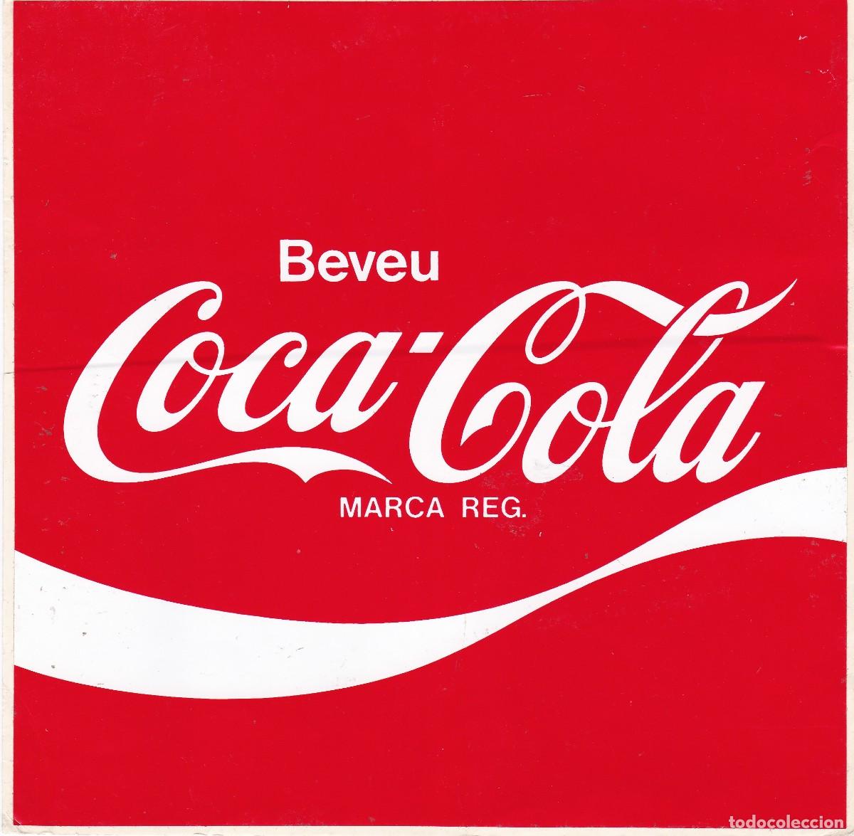Pegatinas de colecci&oacute;n: Antigua pegatina de la casa coca cola grande
