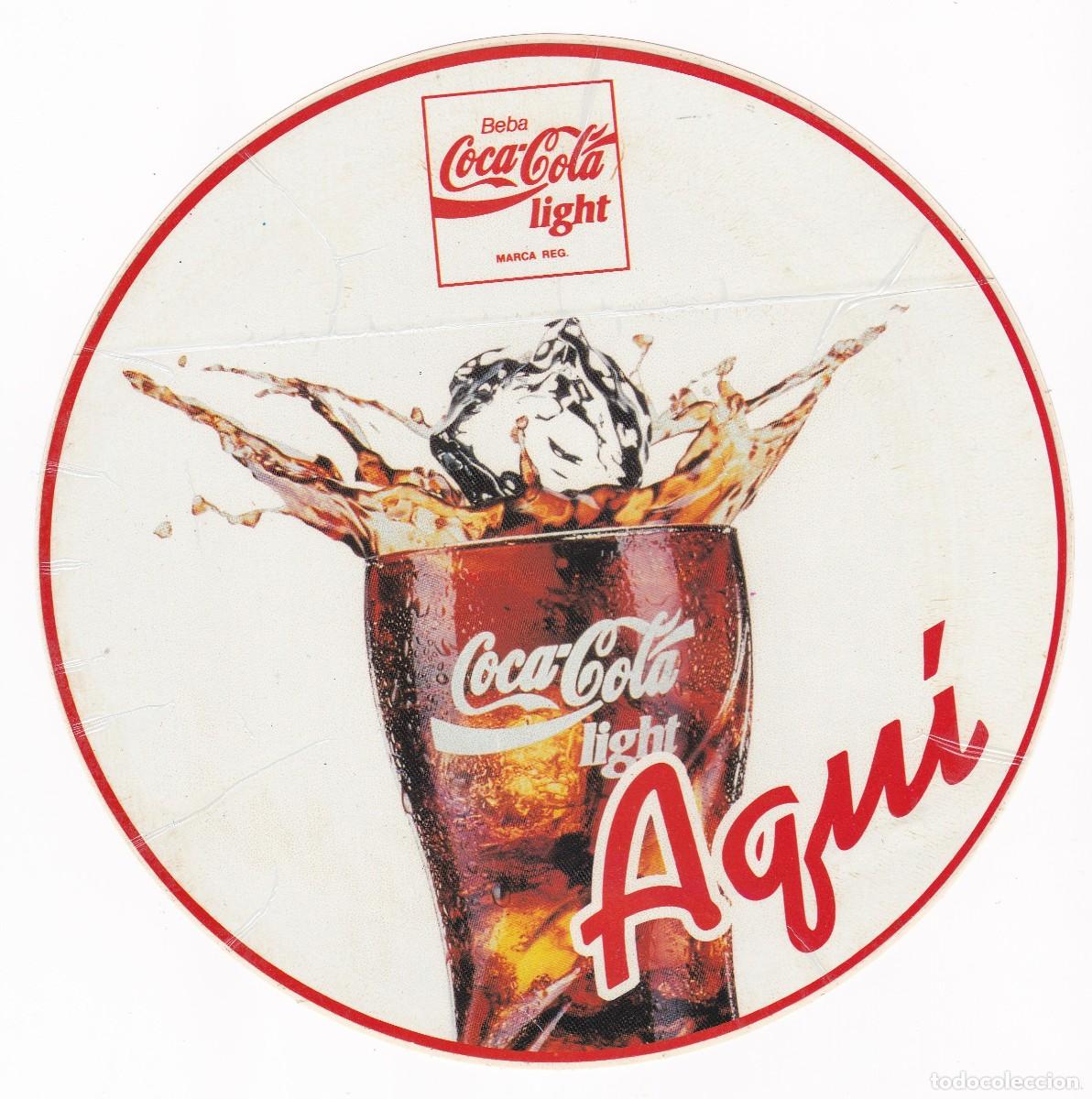 Pegatinas de colecci&oacute;n: Antigua pegatina de la casa coca cola coca cola light