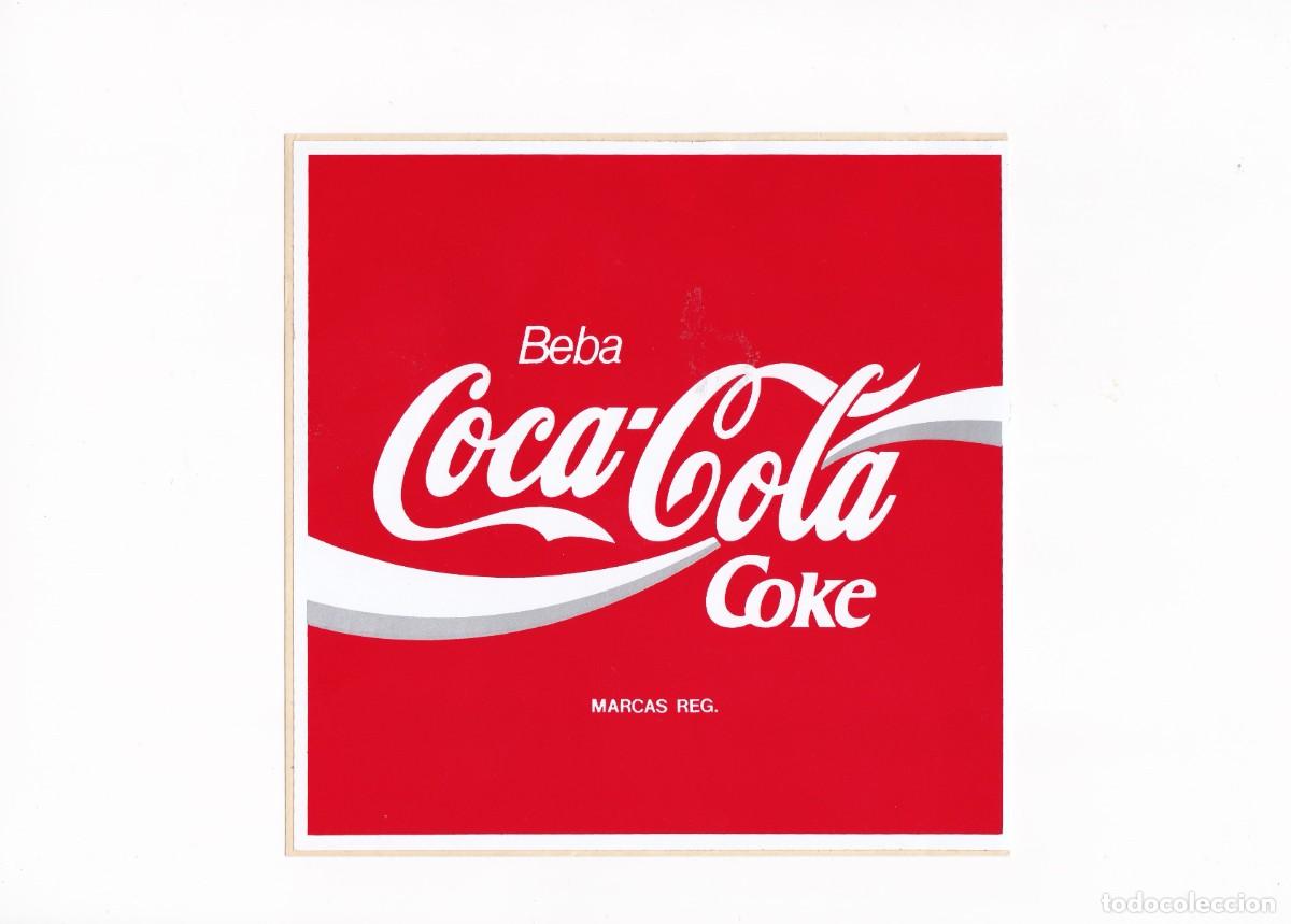 Pegatinas de colecci&oacute;n: Antigua pegatina de la casa coca cola grande ( de los a&ntilde;os 90 )