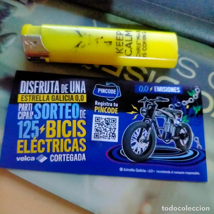 Pegatinas de colecci&oacute;n: pegatina cerveza estrella galicia bicicleta bici electrica velca cortegada o.o emisiones.