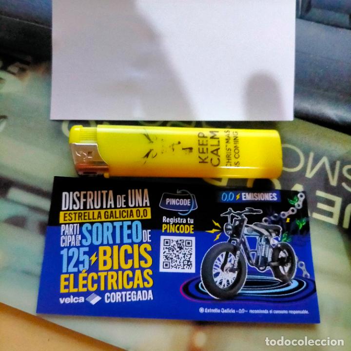 Pegatinas de colecci&oacute;n: pegatina cerveza estrella galicia bicicleta bici electrica velca cortegada o.o emisiones.