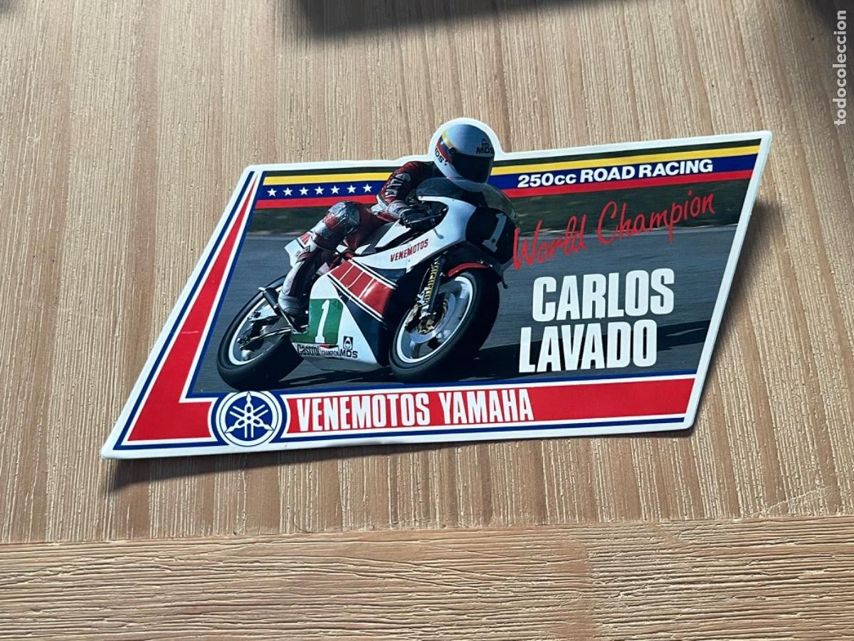 Pegatinas de colecci&oacute;n: B2. (6). PEGATINA YAMAHA CARLOS LAVADO