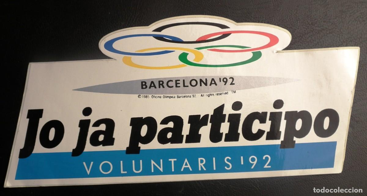 Pegatinas de colecci&oacute;n: PEGATINA DE LAS OLIMPIADAS DE BARCELONA 92 - JO JA PARTICIPO (OLYMPIC GAMES)